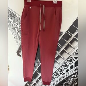 Figs Maroon Jogger Scrub Pants